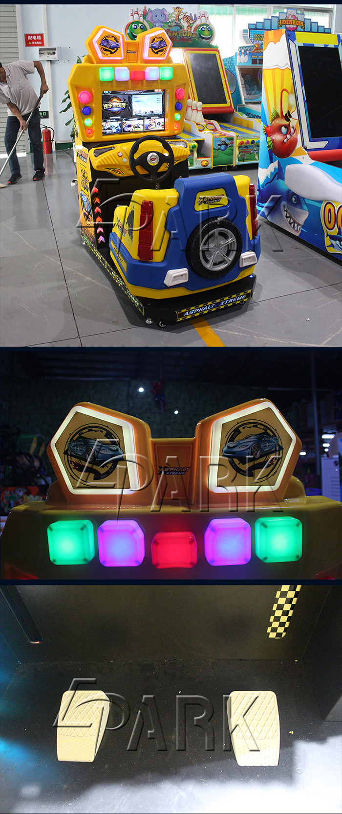 Child Racing Arcade Video Machine For Entertainment Exquisite Design