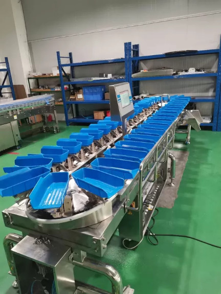 Automatic Sweep Arm Weight Sorting Machine Chicken Duck Fish Food Weight Sorter Grader