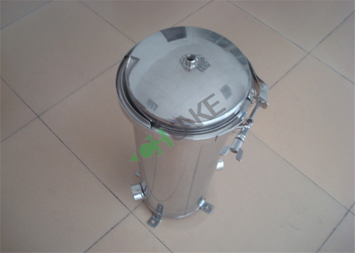 High Pressure Water Filter Housing , Single Bag Stainless Steel Filter Housing