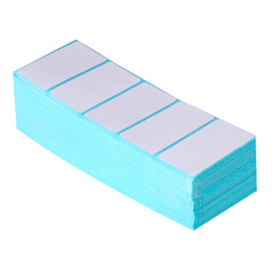 Customized Adhesive Barcode Sticker Label DT Sticker Eco Thermal Sticker with Blue Glassine Liner