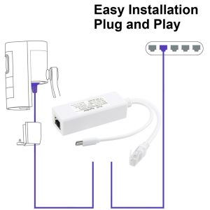 48V to 24V 12V 5V POE Splitter with RJ45 Connector 1Gbps