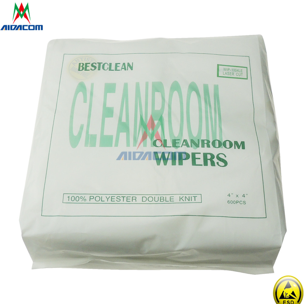 9x9" Polyester Cleanroom Microfiber Wiper 140gsm Non Woven