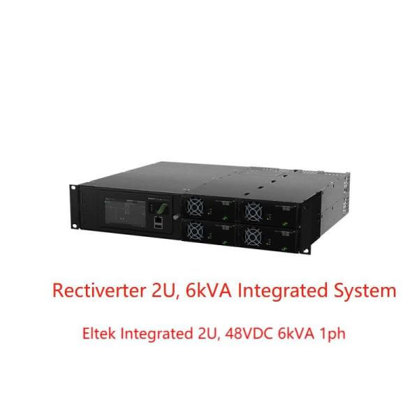 8KW 230Vac 4KW 115Vac Rectiverter Power System 48Vdc Integrated 2U 6kVA 1ph