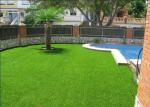 Green Realistic Artificial Grass , Artificial Synthetic Grass For Greening /