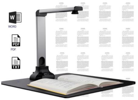 Portable Smart Book Scanner 16 Mega Pixels A3 Style Intelligent Surface