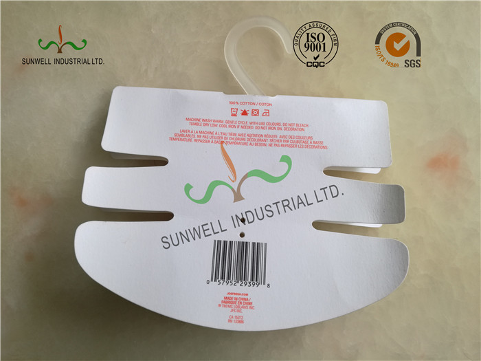 Baby Clothing Hang Tags 350G Paper Hanger Card With 2 Color Printing