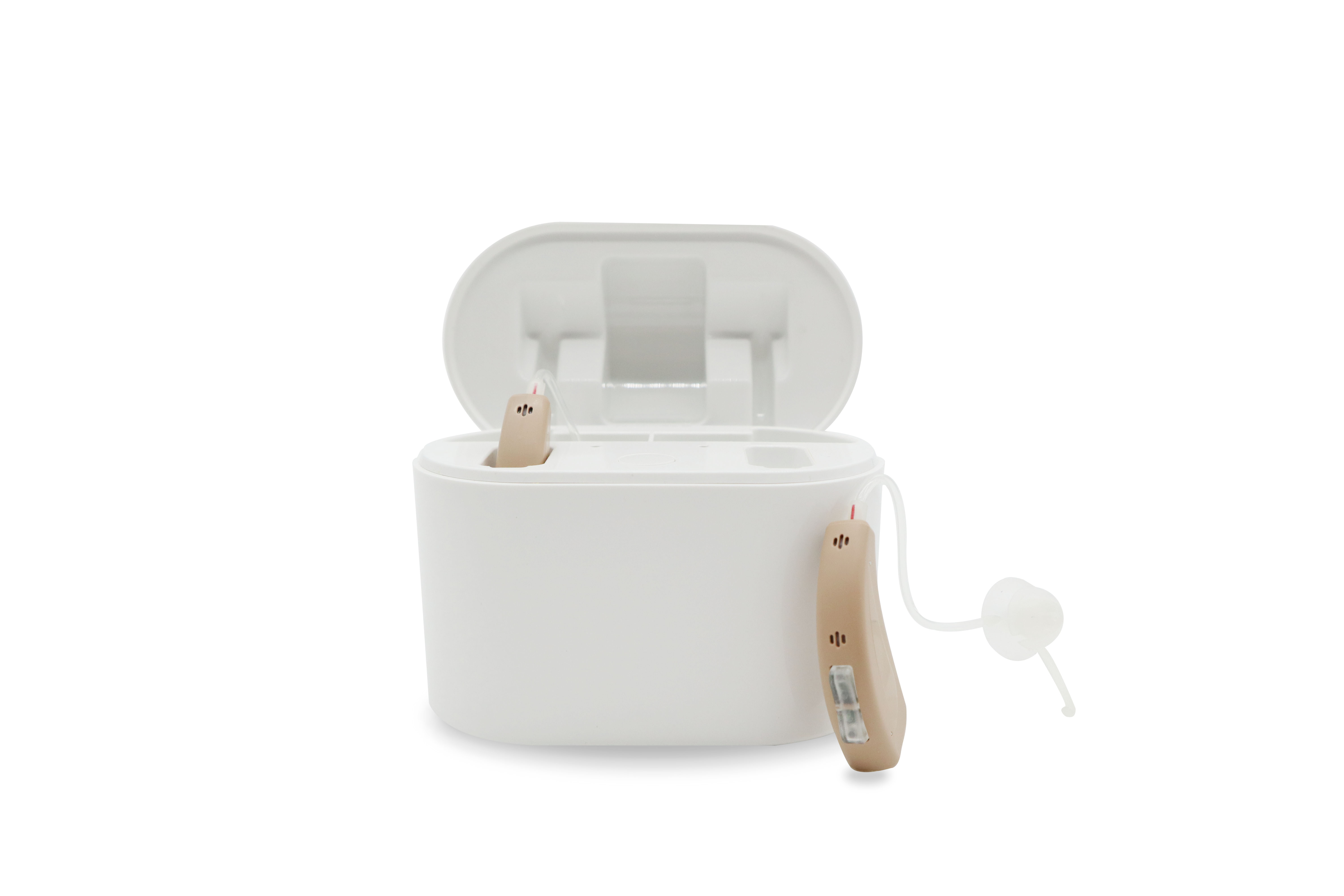 Gray Self Fitting Hearing Aids 4 Channels Programmable Hearing Amplifiers