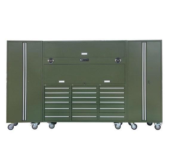 Professional Workshop Storage Solution Durable Black Tool Chest Cabinet Set with