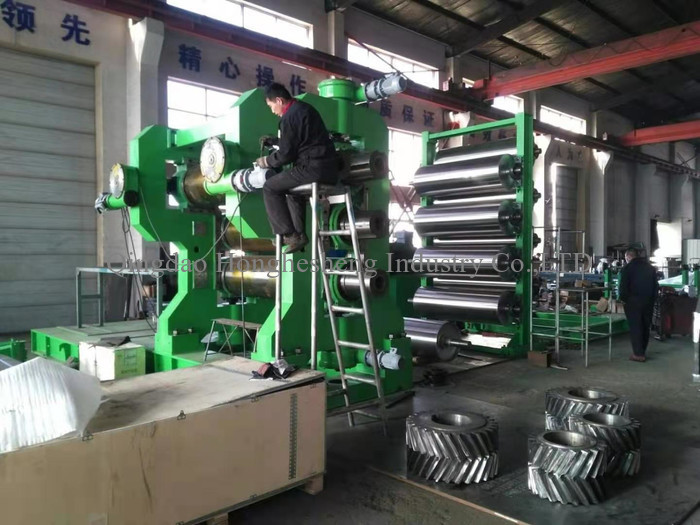 400x1400mm 4 Roll PVC Calender Machine Four Roll Rubber Calender ISO9001