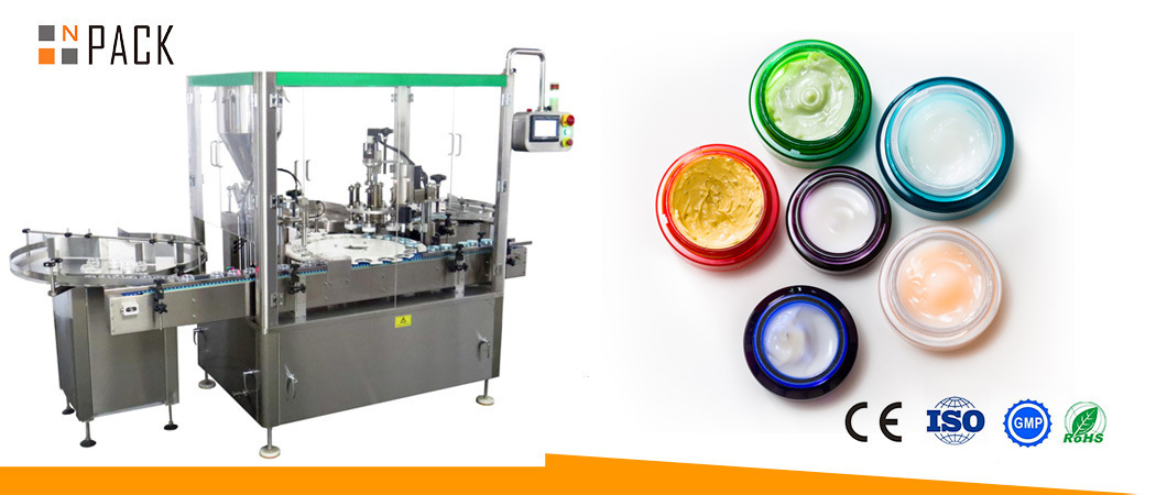 Npack Full Automatic 50g 100g Jar Bottle Cosmetic Cream Mixing Filling Machine Price