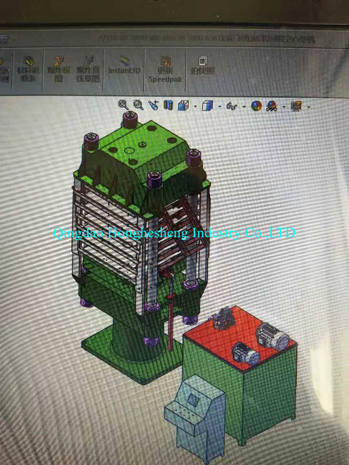 800 Ton EVA Foaming Vulcanizing Press Machine 1022x1250x70mm Plate