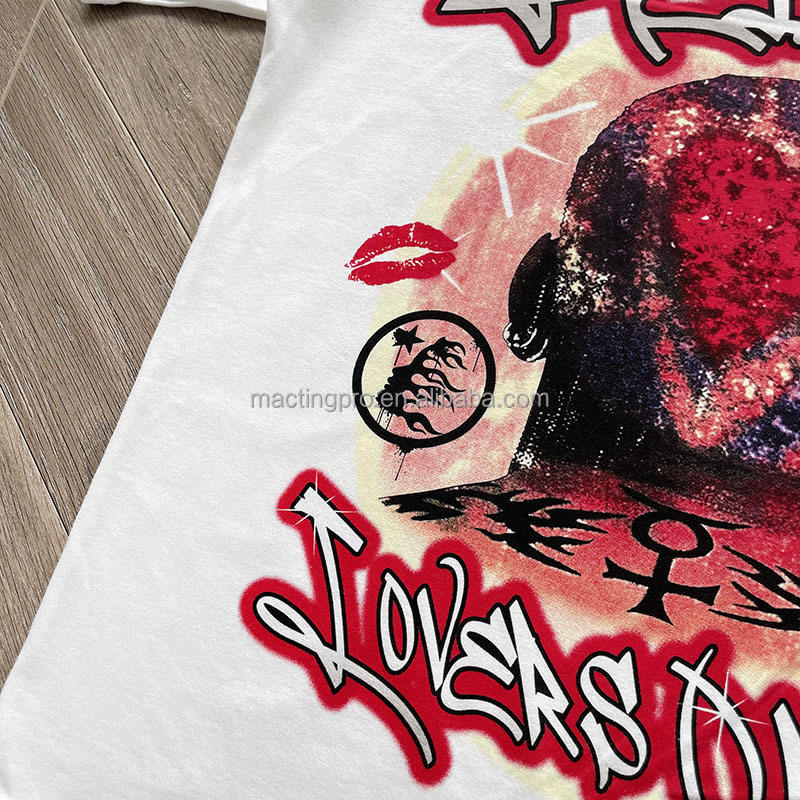 2024 Summer Design Heavy Weight Cotton Dtg Printing Unisex T Shirt for Men Hip Hop Style