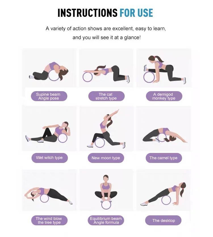 TPE EVA Yoga Back Roller Wheel Custom Logo For Back Pain