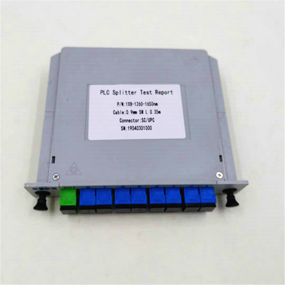 SC connector corning fiber type FTTH Passive Fiber Optic 1x8 1x32 1x3 plc splitter