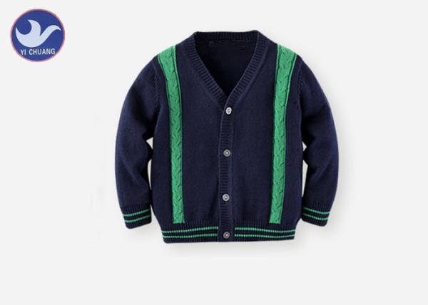 Toddler Boys Cardigan Sweaters Children V Neck School Uniform Clothing Cable