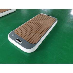  Drop Stitch Material Inflatable Pontoon Boat Jetski Dock Lake Floating Platform For Water Play Manufactures