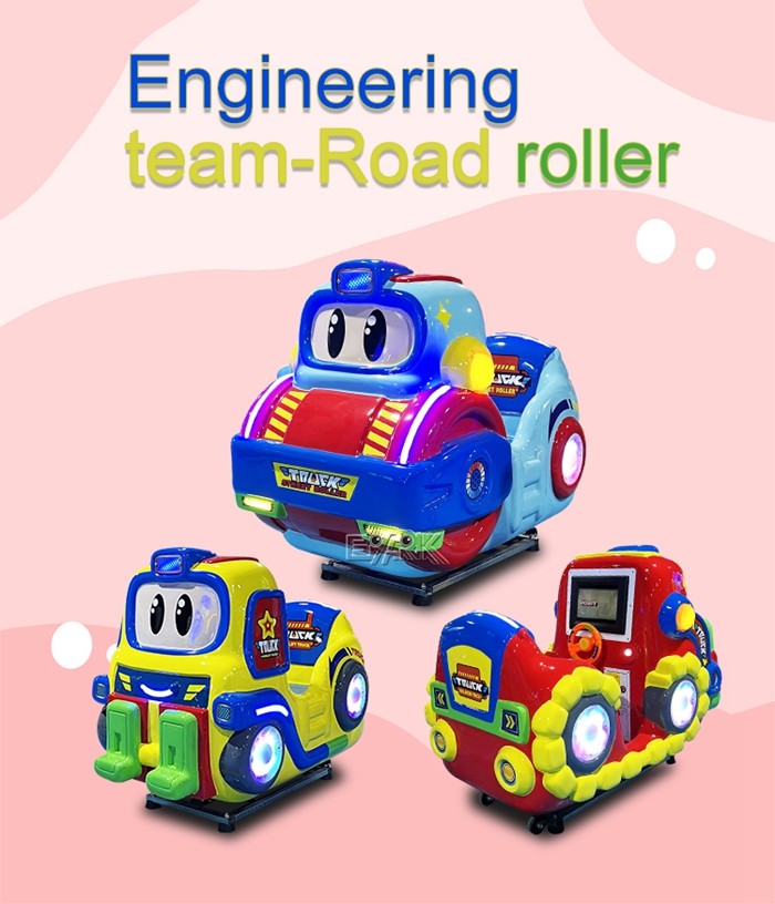 Engineering Team Amusement Park Coin Operated Kiddie Ride Shaking Car Game Machine