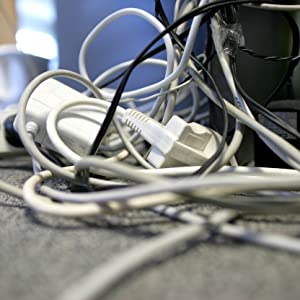 Desk Cable Basket Without Drilling Under Table Cord Holder for Neat Wire Organization