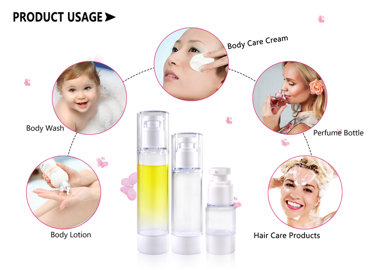 Traveling Pocket Size PP Plastic 15ml Cosmetic Airless Pump Bottle For Skincare Lotion