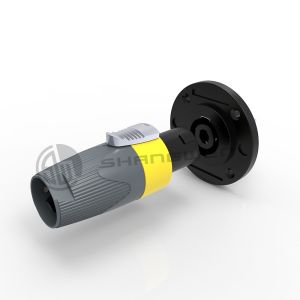  4 Pin Loudspeaker Chassis Engineering Plastic Male Connector Round Shape Latch Lock with 4pins Manufactures