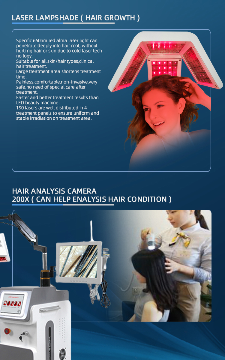 7 Colors PDT Light Therapy Machine Portable Hair Loss Treatment For Beauty Salon