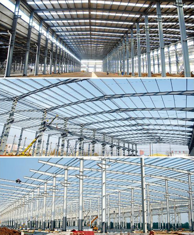Galvanized Fabricated Q345 Light Steel Frame Building Structure