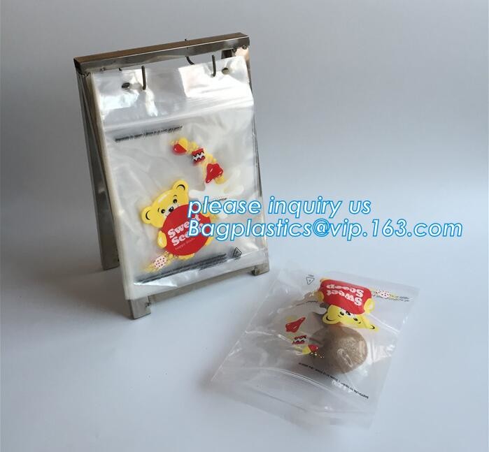 food grade LDPE Top Load saddle slider bag, Saddle deli bag with bottom slider for packing food, Biodegradable Zip lockk s