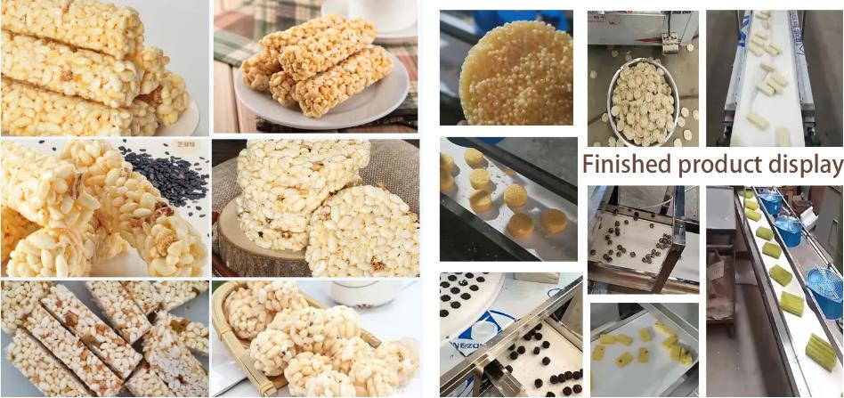 Oatmeal bar , peanut brittle , grain bar machine