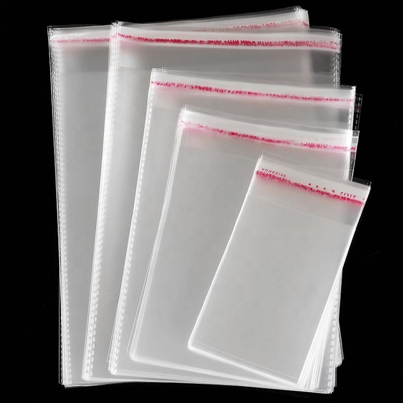 Convenient OPP Poly Bag Transparent Opp Plastic Bag With Self Adhesive Strip Tape
