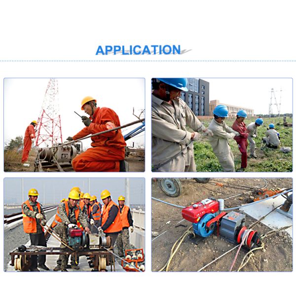 8 Ton Single Drum Gasoline Engine Powered Winch Cable Winch Puller