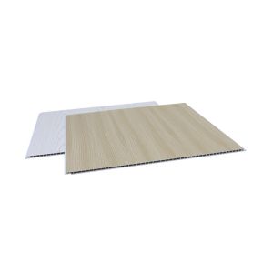 Indoor Wood PVC Ceiling Panel Plastic Composite PVC Coating Cladding Fluted Wall