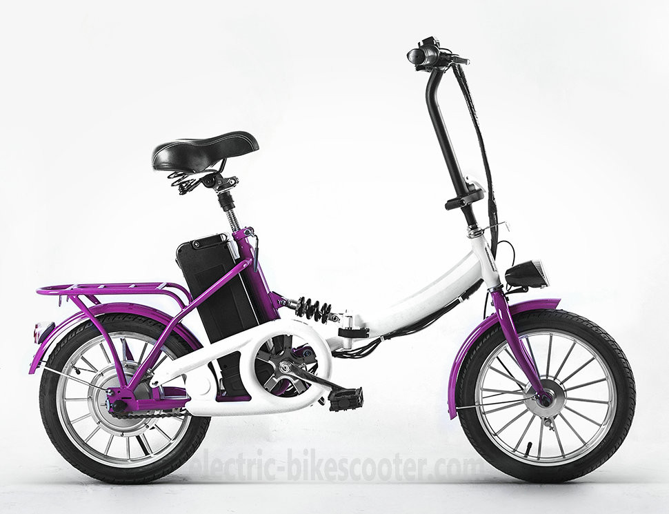 16 Inch Mini Pedal Assist Electric Folding Bike 24V 250W Aluminum Alloy