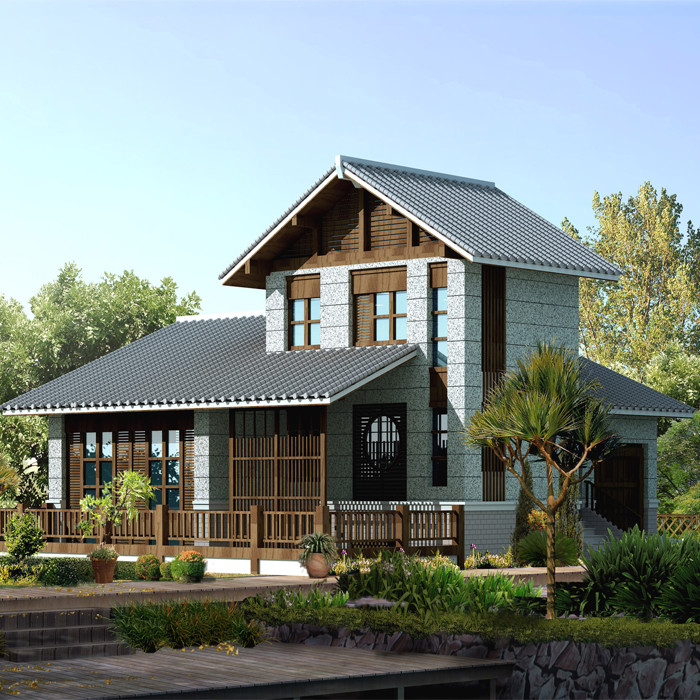 China Cheap Fancy Modern 2-Storey Light Gauge Steel Prefab House LGS Villa