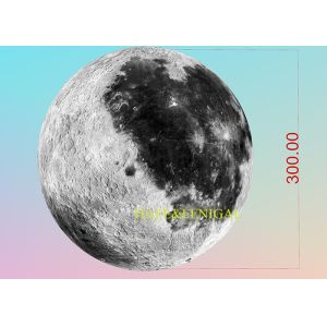 China 3m / 10ft Inflatable Moon Planet With Light Helium Filled For Events Decor on sale