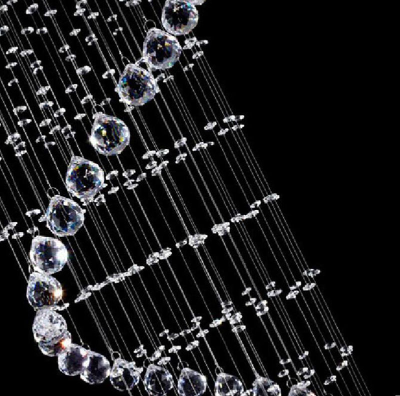 Modern LED K9 Crystal Chandelier villa luxury Crystal large pendant light(WH-NC-18)