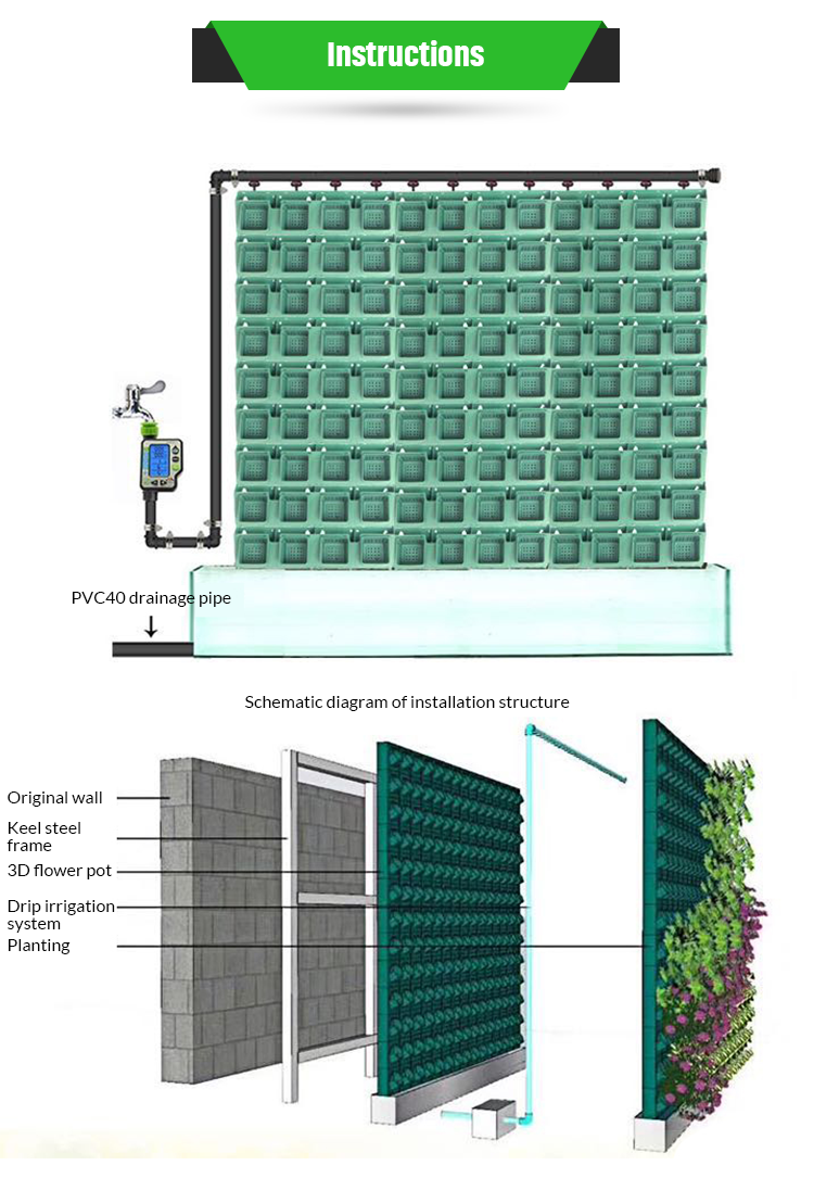 HDPE PP Artificial Hydroponic Hanging Flower Pot for Greening Planting Modern Plastic