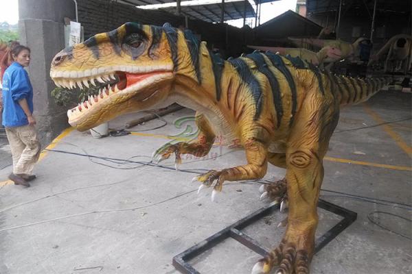 Quality Simulation Brown Realistic Animatronic  Dinosaur Products For Amusement Park for sale
