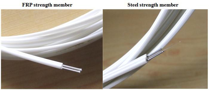 Indoor Bow - type 4 Core fiber Optical FTTH Drop Cable Figure - 8 GJXFH 2km / Drum