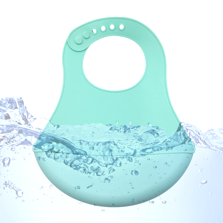 Amazon Best Selling Easily Clean BPA Free Waterproof Silicone Baby Bib With Custom Pattern Printing Manufacturer