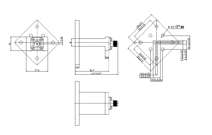 18GHz Waveguide To Coax Adapter