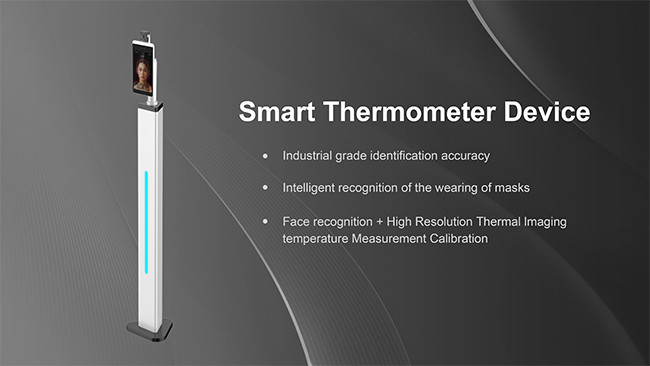 Metal Flatbed Scanner Android 7.1.2 Face Recognition Thermometer
