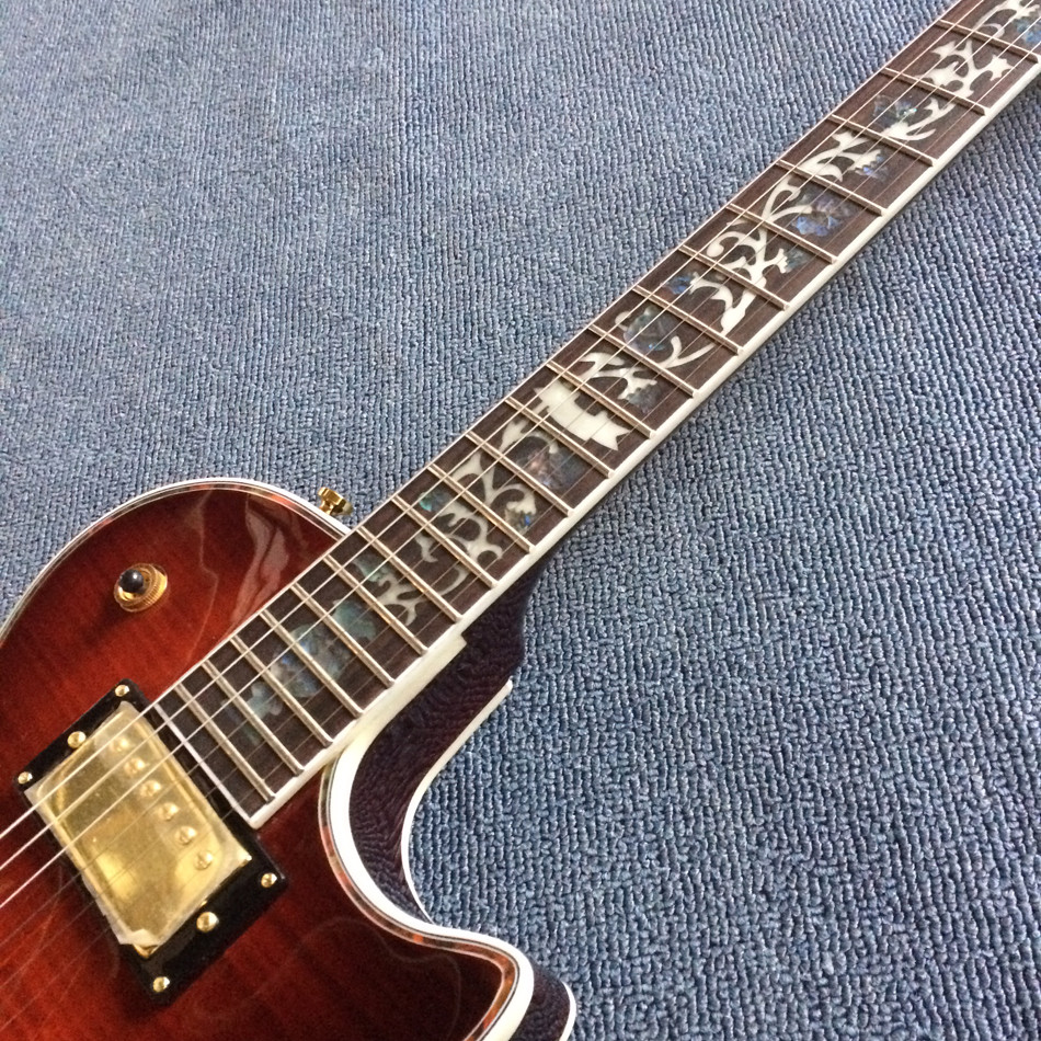A new style of custom guitar, double F holes,Gold hardware,Flame Maple Top & Back