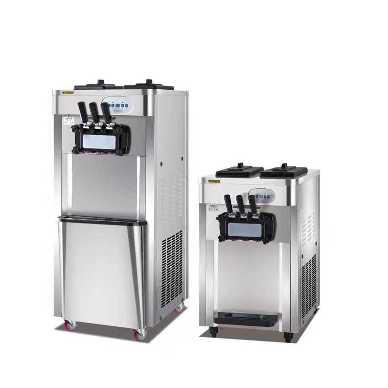 hot selling 3 flavor Floor Model machine ice cream with air pump with double compressor system for sale