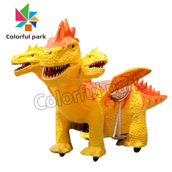 Quality Freely Walking Kid Arcade Machine , 2 Players Dinosaur Kiddie Ride for sale