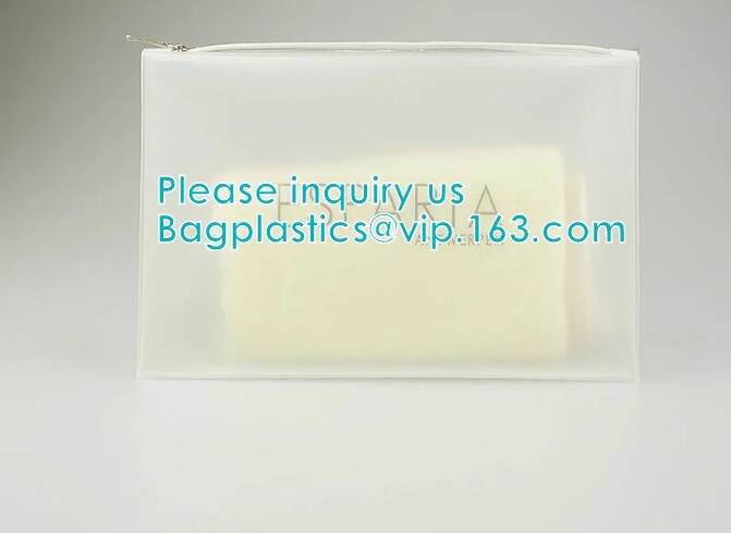 Environmental Material Customized EVA PVC CPE Frosted Slider Bag Zipper Bag, Slider Zipper Pouch
