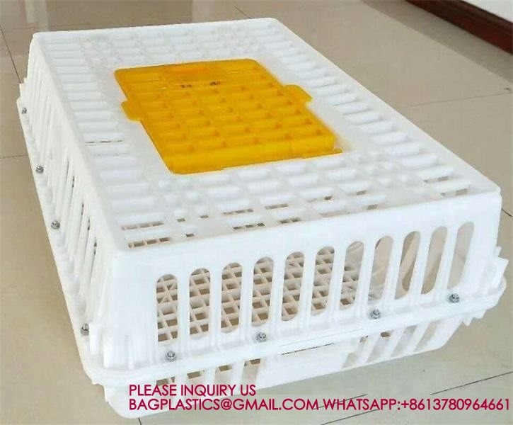 Poultry Plastic Transport Cage Crate Chicken Turnover Box For Farm Use For Duck Pigeon