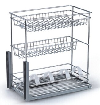 B013 Kitchen pull out basket drawer:Meshwork basket