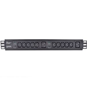 12 Way IEC Type PDU Extension Socket With On/Off Switch, Overload Protector