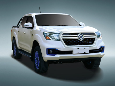 Luxury Dongfeng Rich 6 EV 4x2 Double Cab Pickup Truck Cars LHD