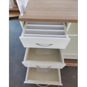 Modern Office Computer Desk With 3 Fabric Drawers Study Structure